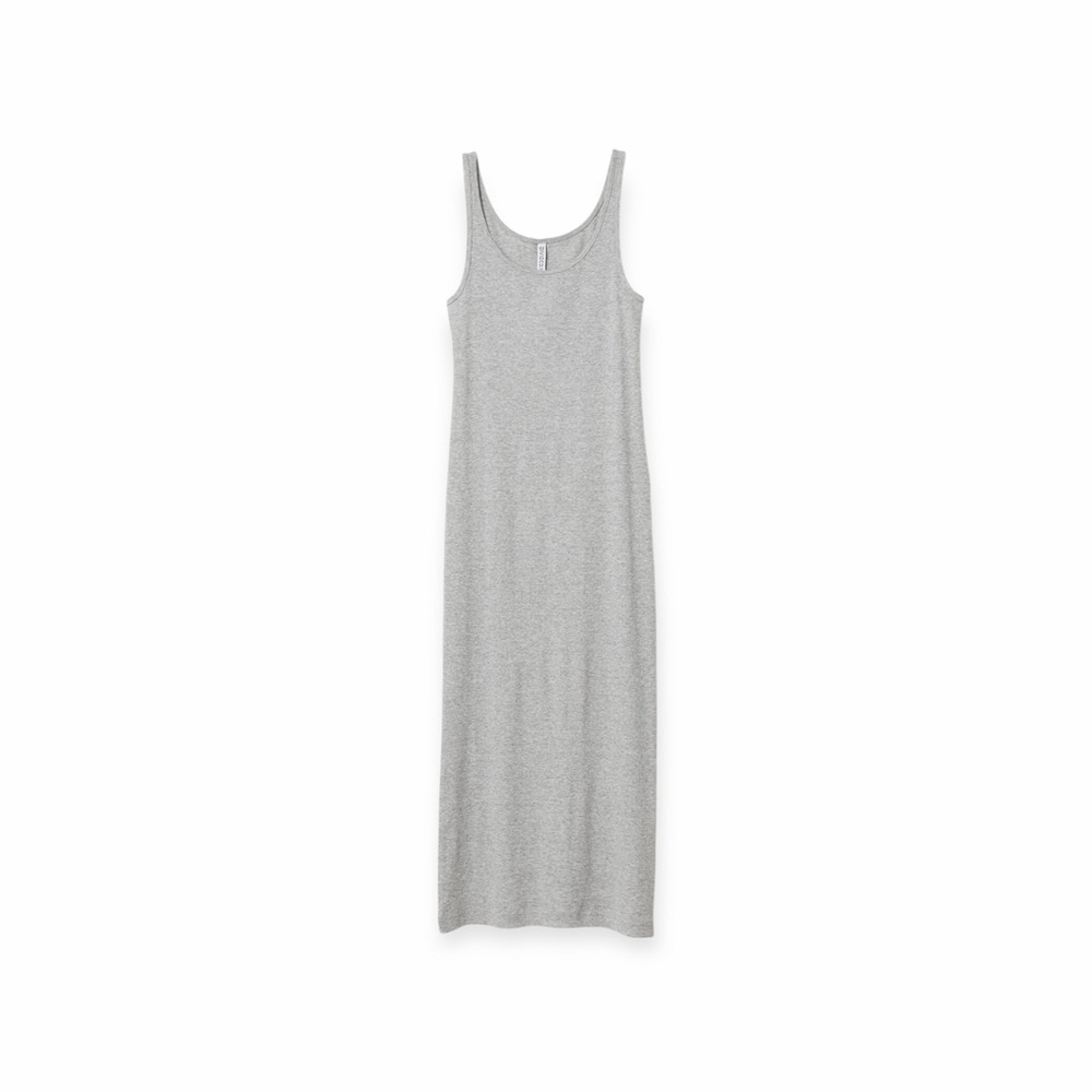 H&M Ribbed Jersey Dress Light Gray Marl Sz. S